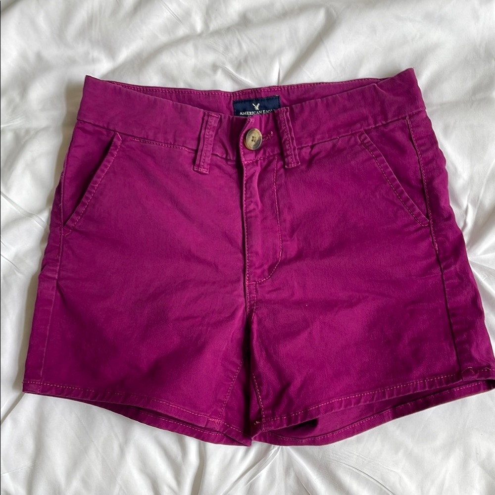 American Eagle Outfitters High Waist Purple Shorts
